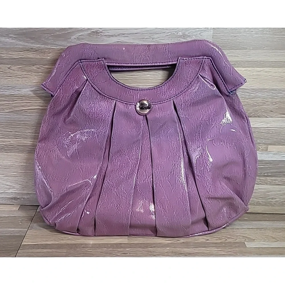 Cato Purple‎ Faux Leather Alligator Snakeskin Print Purse Unique Colorful